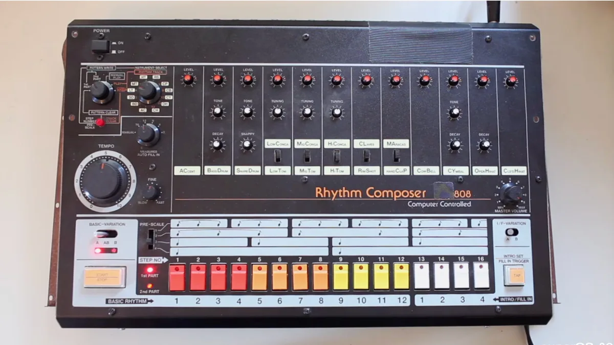 The SuperOS-808 project page, showing the open-source firmware's feature list for the Roland TR-808.